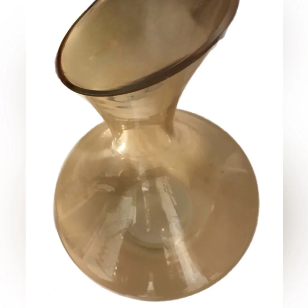 Ships Wine Decanter Slant Top W/ Round Bottom Champagne Crystal Decanter
